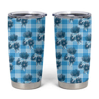 Blue Palaka Hawaii Tumbler Cup Hawaiian Lehua Blossoms LT05 Blue - Polynesian Pride