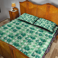 Green Palaka Hawaii Quilt Bed Set Hawaiian Lehua Blossoms LT05 - Polynesian Pride