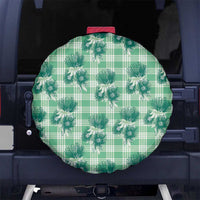 Green Palaka Hawaii Spare Tire Cover Hawaiian Lehua Blossoms LT05 No hole Green - Polynesian Pride
