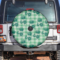 Green Palaka Hawaii Spare Tire Cover Hawaiian Lehua Blossoms LT05 Green - Polynesian Pride