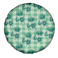 Green Palaka Hawaii Spare Tire Cover Hawaiian Lehua Blossoms LT05 - Polynesian Pride