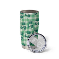 Green Palaka Hawaii Tumbler Cup Hawaiian Lehua Blossoms LT05 - Polynesian Pride