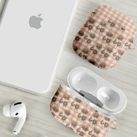 Brown Palaka Hawaii AirPods Case Hawaiian Lehua Blossoms LT05 - Polynesian Pride
