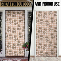 Brown Palaka Hawaii Door Cover Hawaiian Lehua Blossoms LT05 - Polynesian Pride