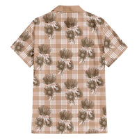 Brown Palaka Hawaii Hawaiian Shirt Hawaiian Lehua Blossoms LT05 - Polynesian Pride