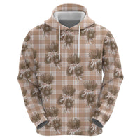 Brown Palaka Hawaii Hoodie Hawaiian Lehua Blossoms LT05 - Polynesian Pride