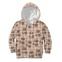 Brown Palaka Hawaii Kid Hoodie Hawaiian Lehua Blossoms LT05 Hoodie Brown - Polynesian Pride