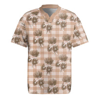 Brown Palaka Hawaii Rugby Jersey Hawaiian Lehua Blossoms LT05 Brown - Polynesian Pride
