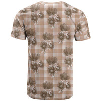 Brown Palaka Hawaii T Shirt Hawaiian Lehua Blossoms LT05 - Polynesian Pride