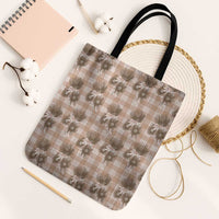 Brown Palaka Hawaii Tote Bag Hawaiian Lehua Blossoms LT05 Black Strap One Size Brown - Polynesian Pride