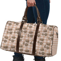 Brown Palaka Hawaii Travel Bag Hawaiian Lehua Blossoms LT05 - Polynesian Pride