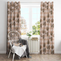 Brown Palaka Hawaii Window Curtain Hawaiian Lehua Blossoms LT05 - Polynesian Pride