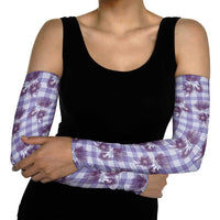 Purple Palaka Hawaii Arm Sleeves Hawaiian Lehua Blossoms LT05 - Polynesian Pride