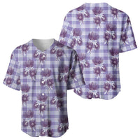 Purple Palaka Hawaii Baseball Jersey Hawaiian Lehua Blossoms LT05 - Polynesian Pride