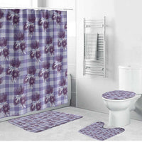 Purple Palaka Hawaii Bathroom Set Hawaiian Lehua Blossoms LT05 Bathroom Set (4 pcs) Purple - Polynesian Pride