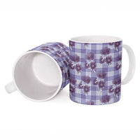 Purple Palaka Hawaii Ceramic Mug Hawaiian Lehua Blossoms LT05 - Polynesian Pride