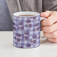 Purple Palaka Hawaii Ceramic Mug Hawaiian Lehua Blossoms LT05 - Polynesian Pride