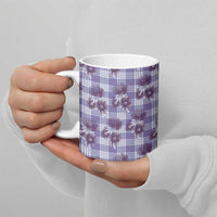 Purple Palaka Hawaii Ceramic Mug Hawaiian Lehua Blossoms LT05 - Polynesian Pride