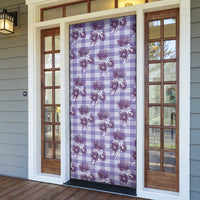 Purple Palaka Hawaii Door Cover Hawaiian Lehua Blossoms LT05 - Polynesian Pride