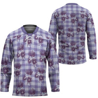 Purple Palaka Hawaii Hockey Jersey Hawaiian Lehua Blossoms LT05 - Polynesian Pride