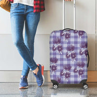 Purple Palaka Hawaii Luggage Cover Hawaiian Lehua Blossoms LT05 - Polynesian Pride