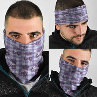 Purple Palaka Hawaii Neck Gaiter Hawaiian Lehua Blossoms LT05 - Polynesian Pride