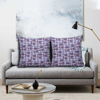 Purple Palaka Hawaii Pillow Cover Hawaiian Lehua Blossoms LT05 - Polynesian Pride
