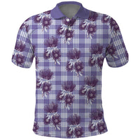 Purple Palaka Hawaii Polo Shirt Hawaiian Lehua Blossoms LT05 Purple - Polynesian Pride