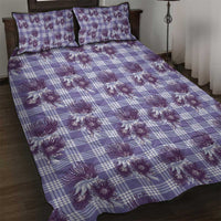 Purple Palaka Hawaii Quilt Bed Set Hawaiian Lehua Blossoms LT05 Purple - Polynesian Pride