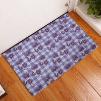 Purple Palaka Hawaii Rubber Doormat Hawaiian Lehua Blossoms LT05 - Polynesian Pride