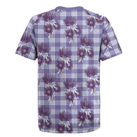 Purple Palaka Hawaii Rugby Jersey Hawaiian Lehua Blossoms LT05 - Polynesian Pride
