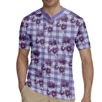 Purple Palaka Hawaii Rugby Jersey Hawaiian Lehua Blossoms LT05 - Polynesian Pride