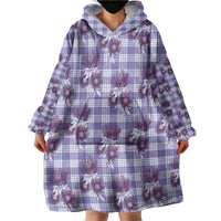 Purple Palaka Hawaii Wearable Blanket Hoodie Hawaiian Lehua Blossoms LT05 - Polynesian Pride