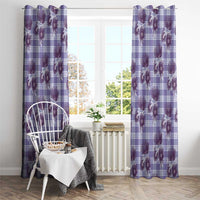 Purple Palaka Hawaii Window Curtain Hawaiian Lehua Blossoms LT05 - Polynesian Pride