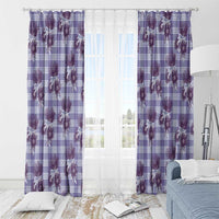 Purple Palaka Hawaii Window Curtain Hawaiian Lehua Blossoms LT05 - Polynesian Pride