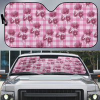 Pink Palaka Hawaii Auto Sun Shade Hawaiian Lehua Blossoms LT05 Pink - Polynesian Pride