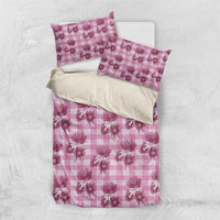 Pink Palaka Hawaii Bedding Set Hawaiian Lehua Blossoms LT05 US Twin 172cm x 218cm Pink - Polynesian Pride