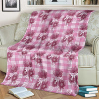 Pink Palaka Hawaii Blanket Hawaiian Lehua Blossoms LT05 - Polynesian Pride