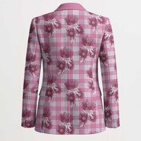 Pink Palaka Hawaii Blazer Hawaiian Lehua Blossoms LT05 - Polynesian Pride