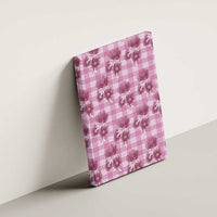 Pink Palaka Hawaii Canvas Wall Art Hawaiian Lehua Blossoms LT05 - Polynesian Pride