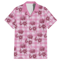 Pink Palaka Hawaii Hawaiian Shirt Hawaiian Lehua Blossoms