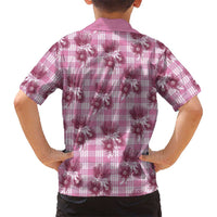 Pink Palaka Hawaii Hawaiian Shirt Hawaiian Lehua Blossoms