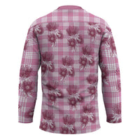 Pink Palaka Hawaii Hockey Jersey Hawaiian Lehua Blossoms LT05 - Polynesian Pride