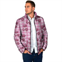 Pink Palaka Hawaii Padded Jacket Hawaiian Lehua Blossoms LT05 - Polynesian Pride