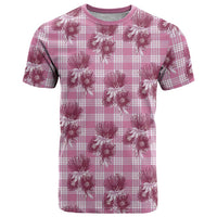 Pink Palaka Hawaii T Shirt Hawaiian Lehua Blossoms LT05 Pink - Polynesian Pride