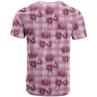 Pink Palaka Hawaii T Shirt Hawaiian Lehua Blossoms LT05 - Polynesian Pride