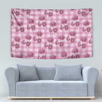 Pink Palaka Hawaii Tapestry Hawaiian Lehua Blossoms LT05 - Polynesian Pride