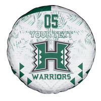 Custom Hawaii Football Spare Tire Cover Rainbow Warriors Kakau Pattern LT05 - Polynesian Pride