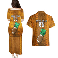 Custom Hawaii Honolulu Football Bowl Couples Matching Puletasi and Hawaiian Shirt Simple Style LT05 - Polynesian Pride