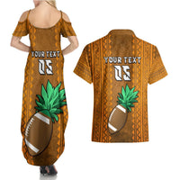 Custom Hawaii Honolulu Football Bowl Couples Matching Summer Maxi Dress and Hawaiian Shirt Simple Style LT05 - Polynesian Pride